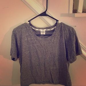 Gray crop top